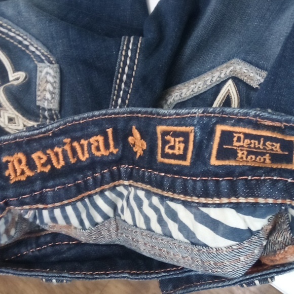 Rock Revival Women's 26 Boot Cut Denisa Embellished Embroidered NWT - Picture 7 of 8